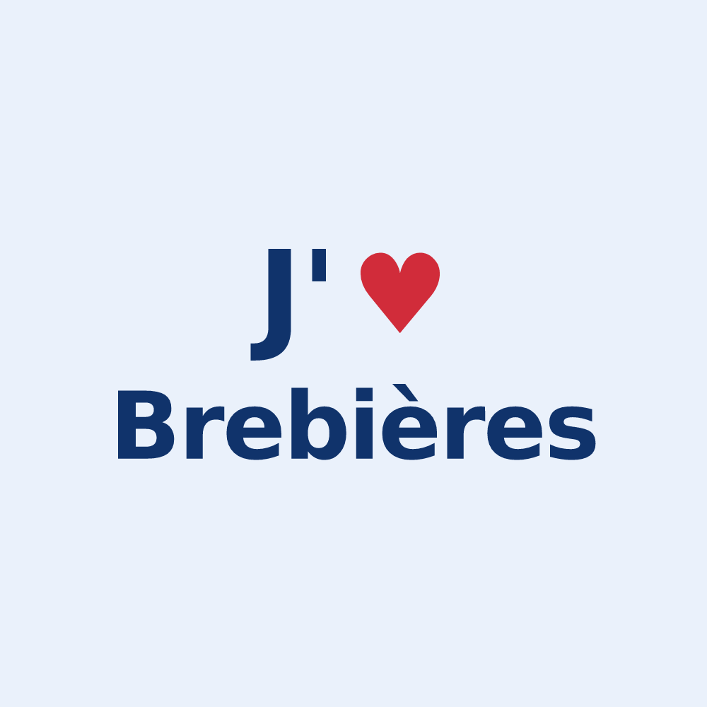 Sticker personnalisé Brebières — design J'aime Brebières