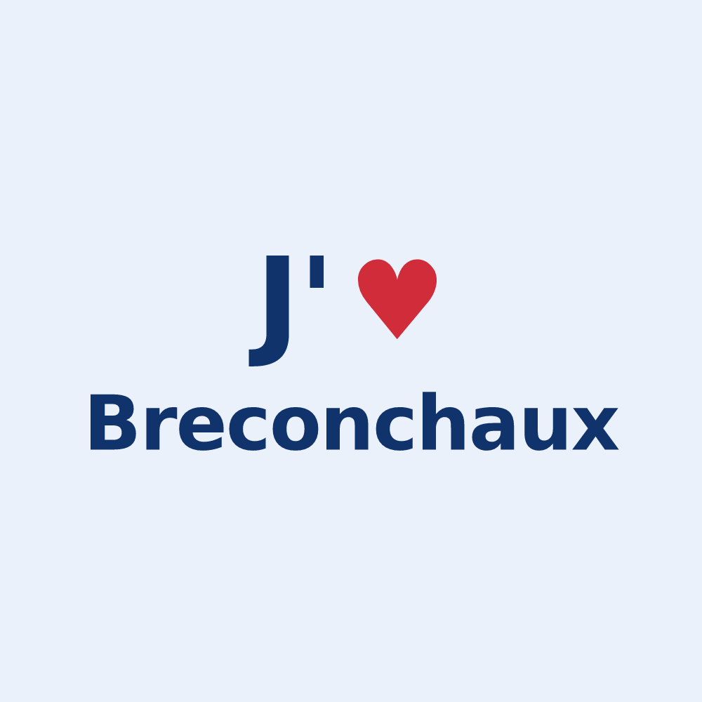 Sticker personnalisé Breconchaux — design J'aime Breconchaux