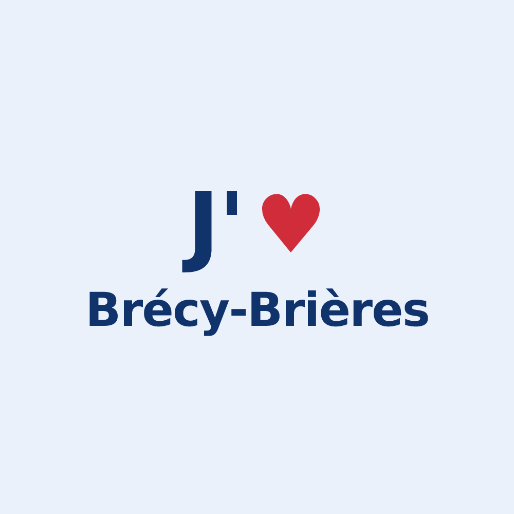 Sticker personnalisé Brécy-Brières — design J'aime Brécy-Brières