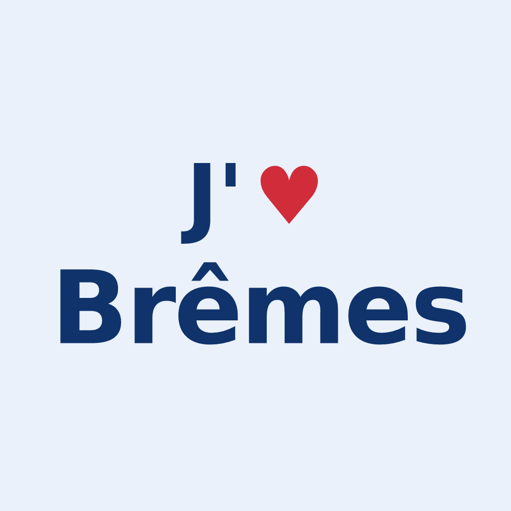 Sticker personnalisé Brêmes — design J'aime Brêmes