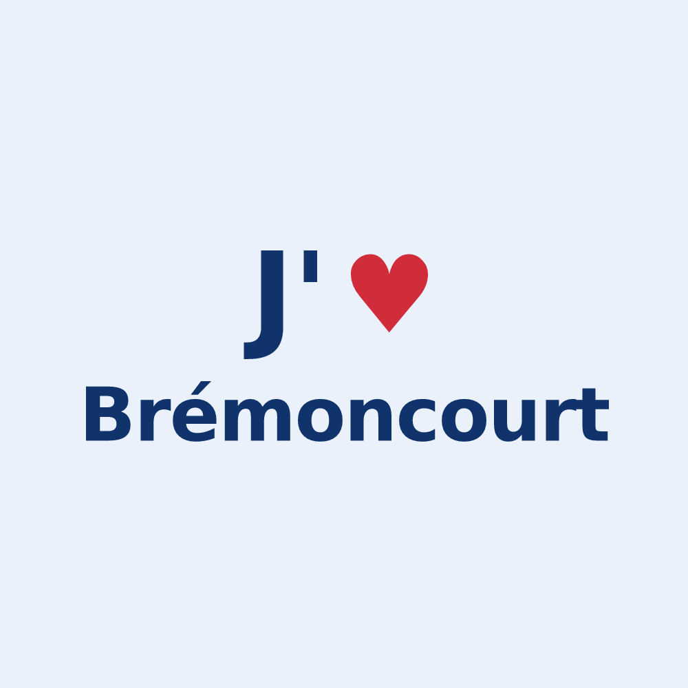 Sticker personnalisé Brémoncourt — design J'aime Brémoncourt