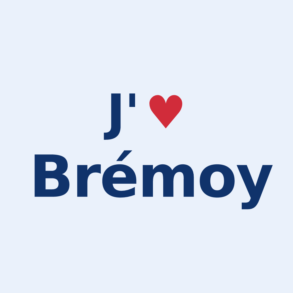 Sticker personnalisé Brémoy — design J'aime Brémoy