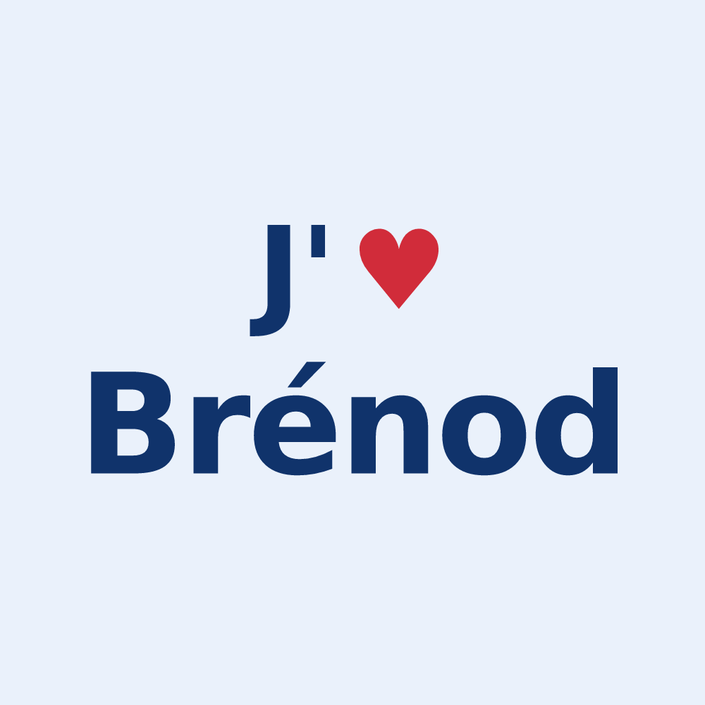 Sticker personnalisé Brénod — design J'aime Brénod
