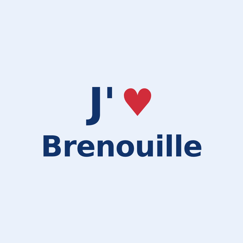 Sticker personnalisé Brenouille — design J'aime Brenouille
