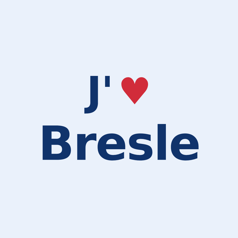 Sticker personnalisé Bresle — design J'aime Bresle