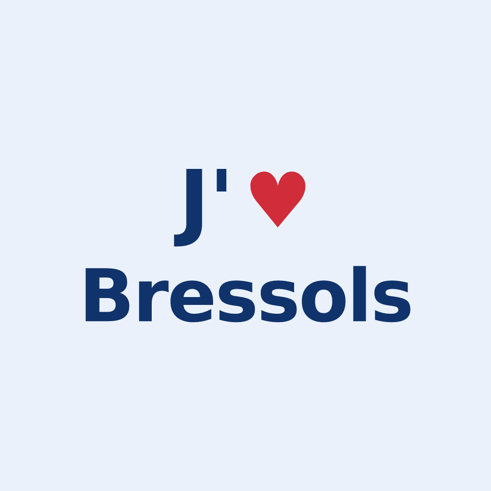 Sticker personnalisé Bressols — design J'aime Bressols