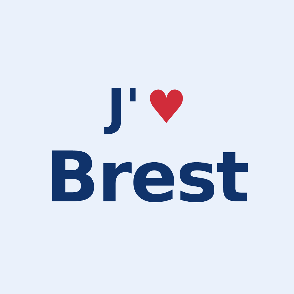 Sticker personnalisé Brest — design J'aime Brest