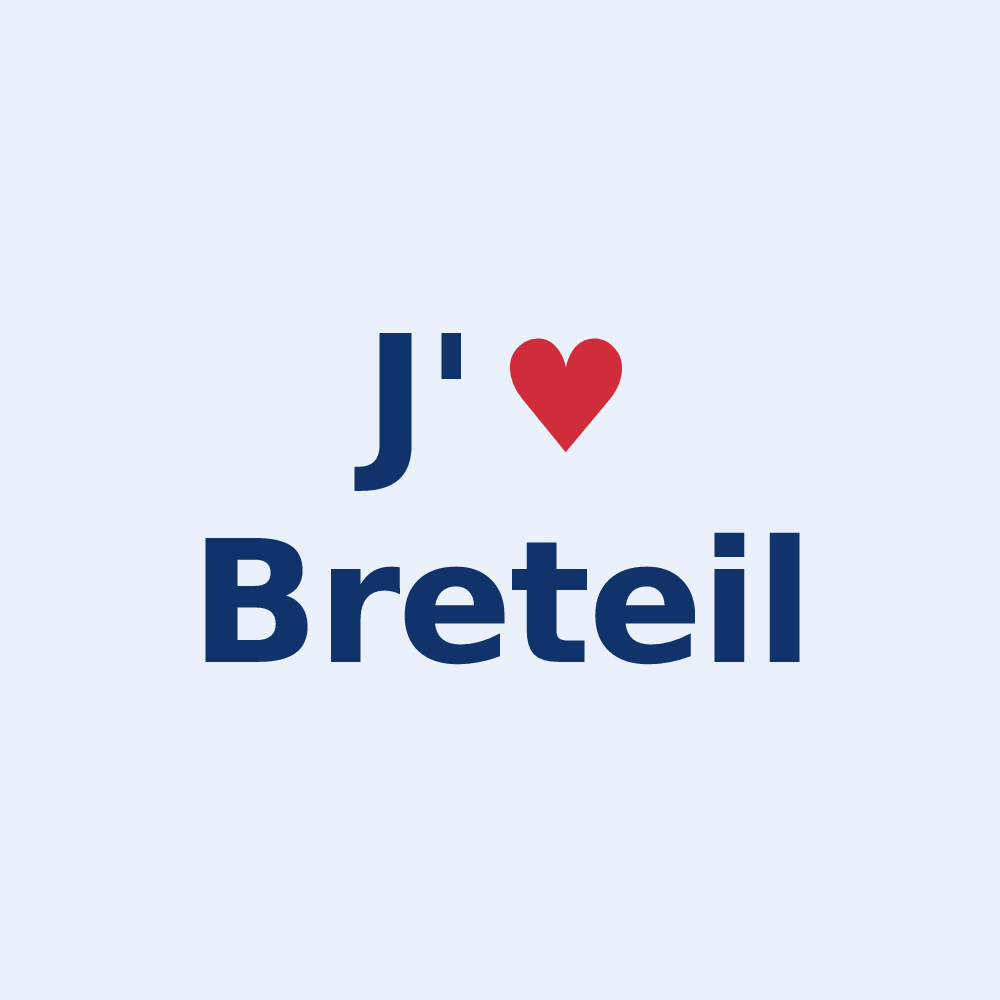 Sticker personnalisé Breteil — design J'aime Breteil