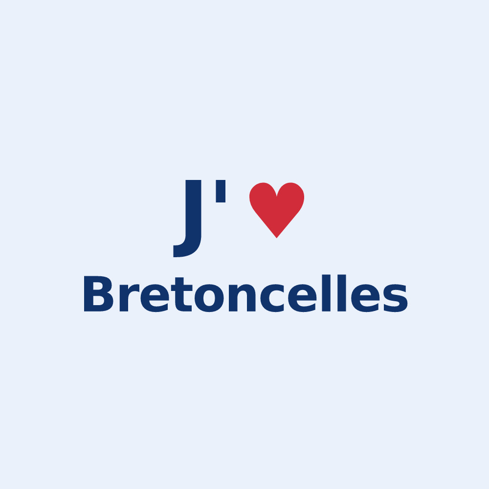 Sticker personnalisé Bretoncelles — design J'aime Bretoncelles