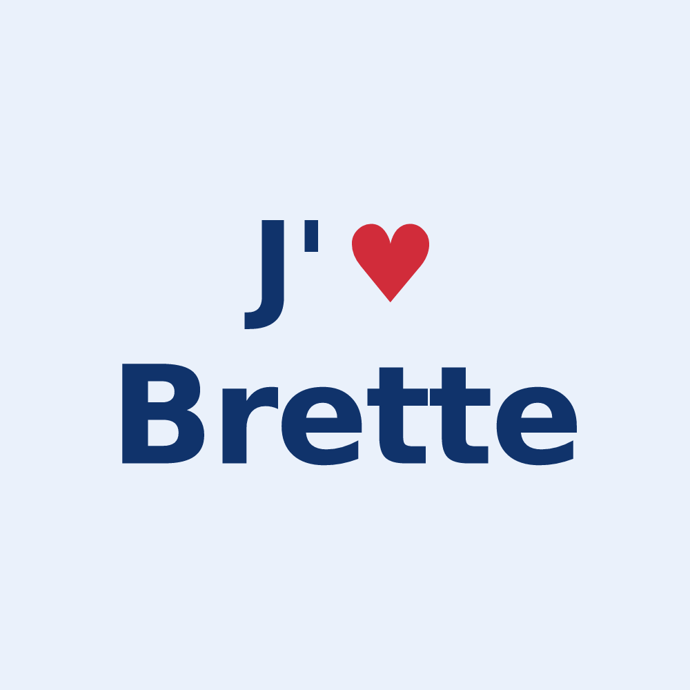 Sticker personnalisé Brette — design J'aime Brette
