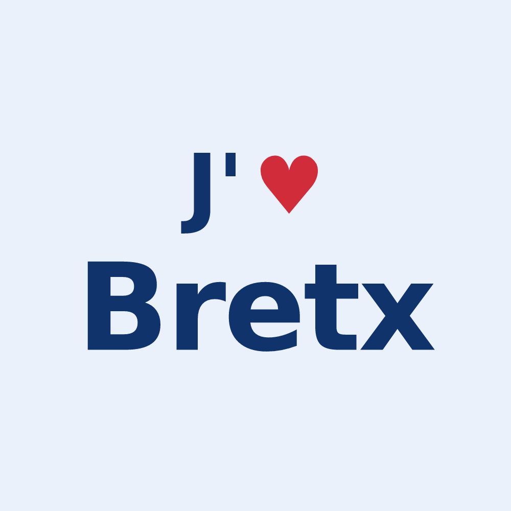 Sticker personnalisé Bretx — design J'aime Bretx