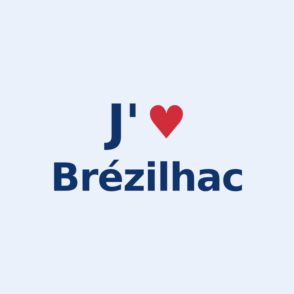 Sticker personnalisé Brézilhac — design J'aime Brézilhac