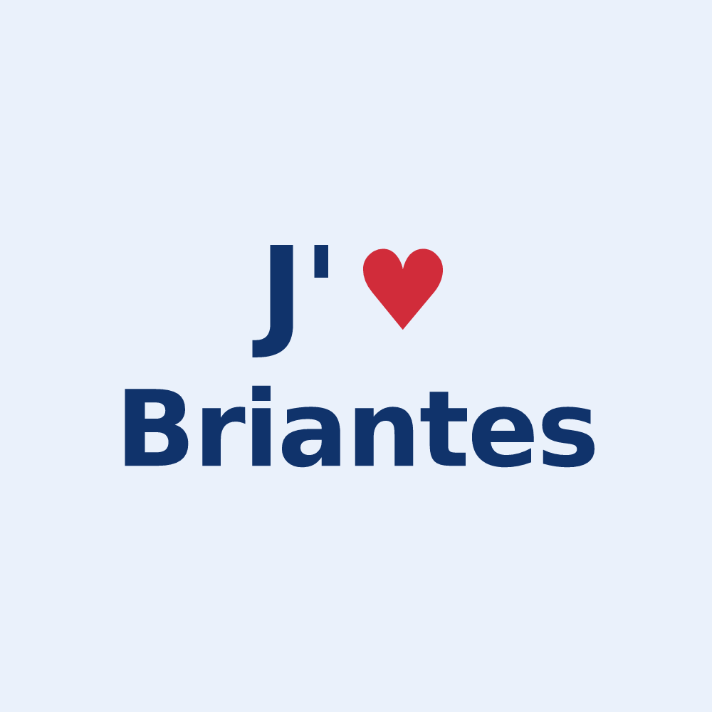 Sticker personnalisé Briantes — design J'aime Briantes