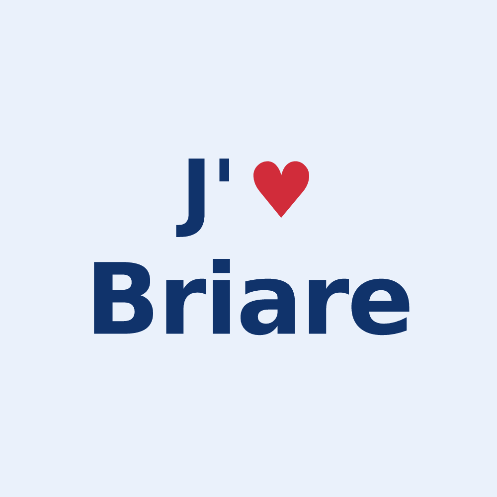 Sticker personnalisé Briare — design J'aime Briare