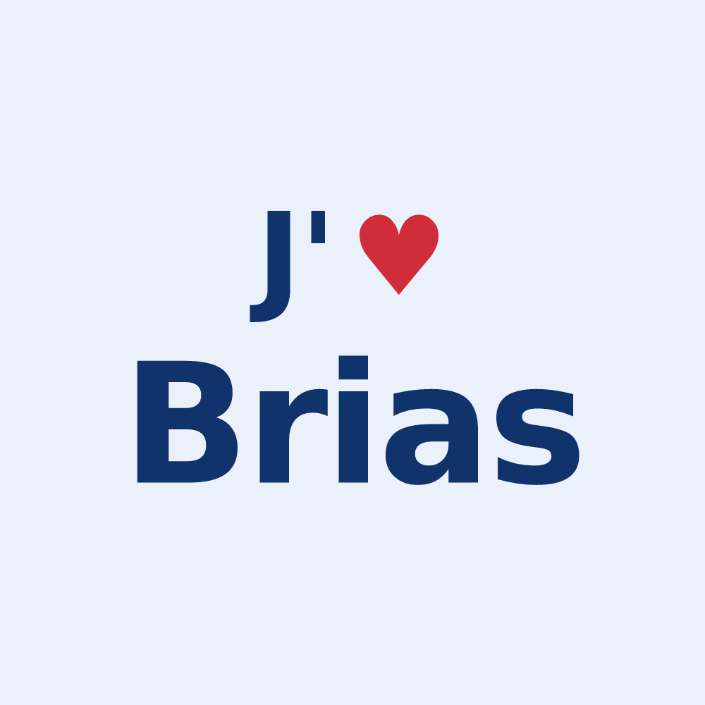 Sticker personnalisé Brias — design J'aime Brias