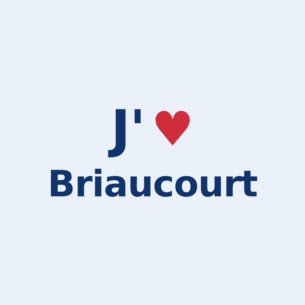 Sticker personnalisé Briaucourt — design J'aime Briaucourt