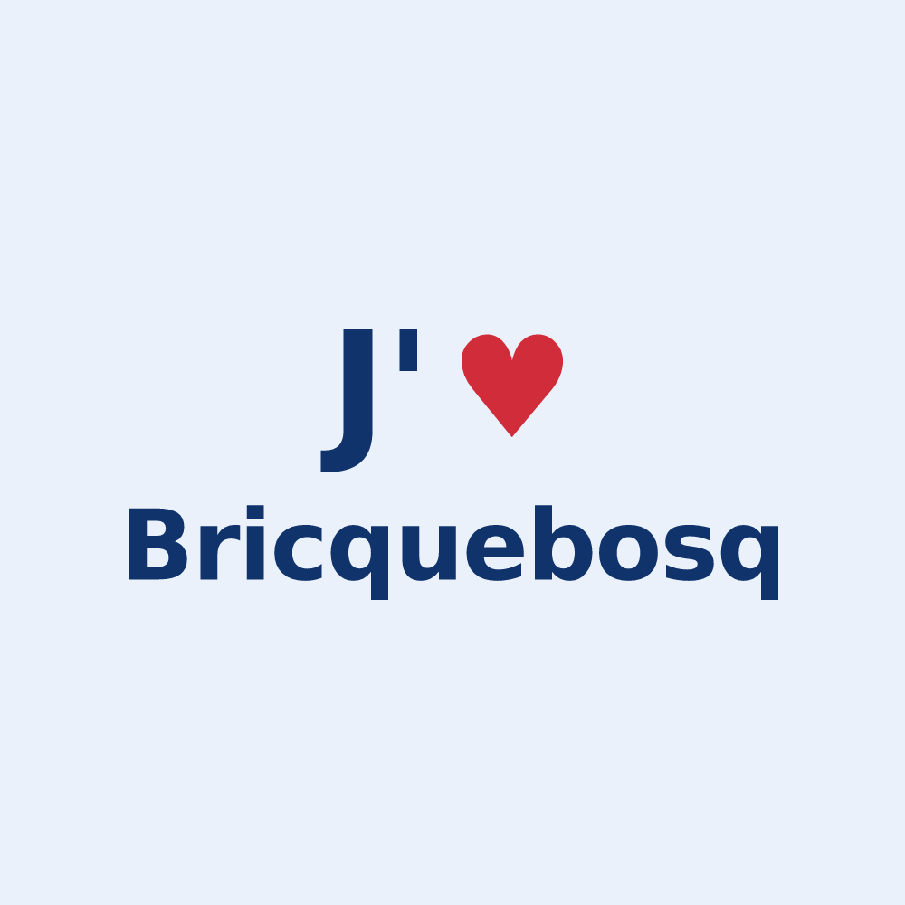 Sticker personnalisé Bricquebosq — design J'aime Bricquebosq
