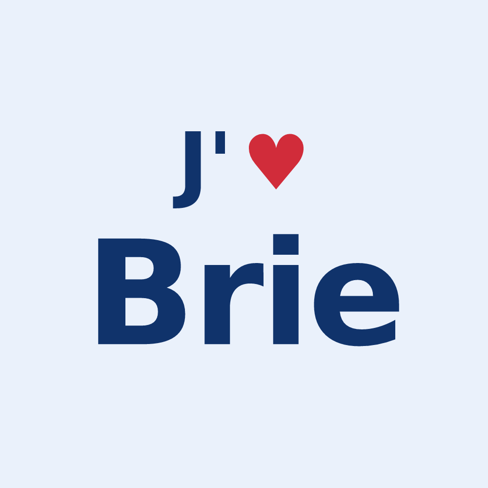 Sticker personnalisé Brie — design J'aime Brie