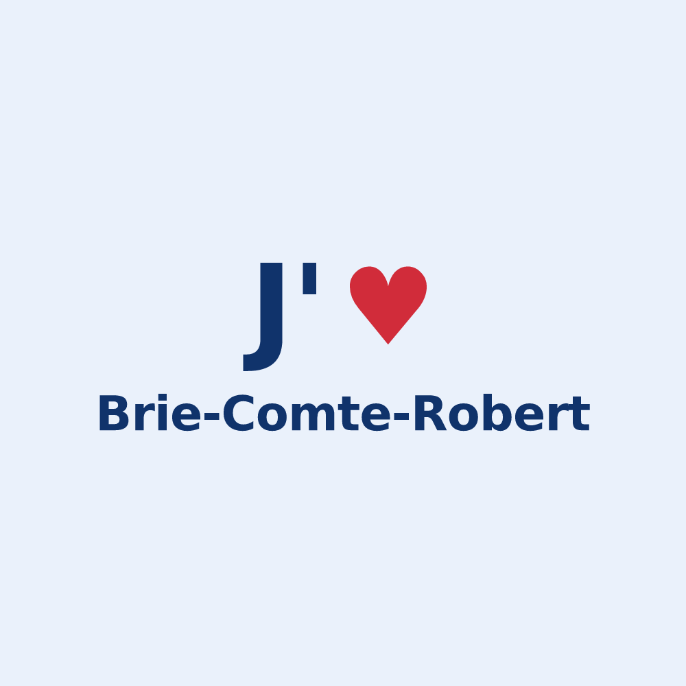 Sticker personnalisé Brie-Comte-Robert — design J'aime Brie-Comte-Robert