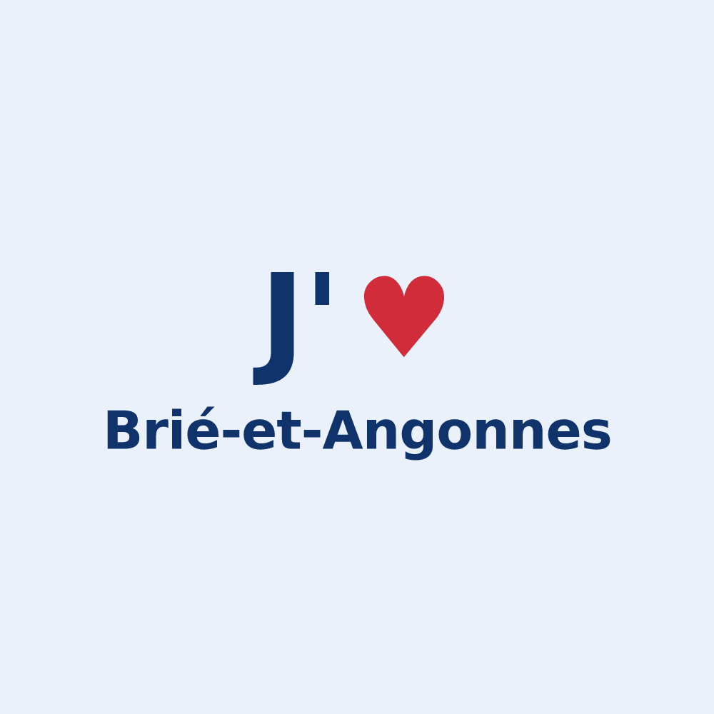 Sticker personnalisé Brié-et-Angonnes — design J'aime Brié-et-Angonnes