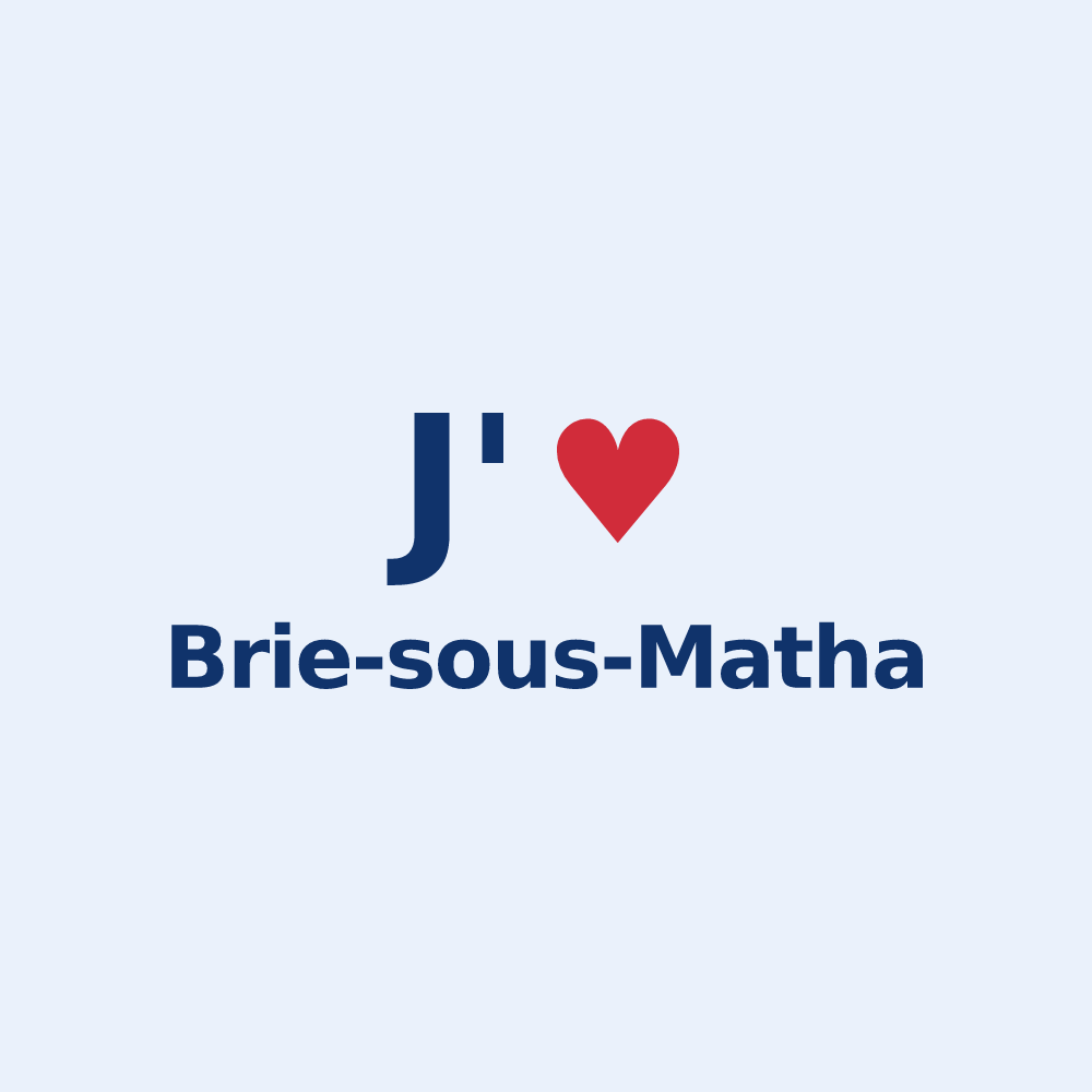 Sticker personnalisé Brie-sous-Matha — design J'aime Brie-sous-Matha