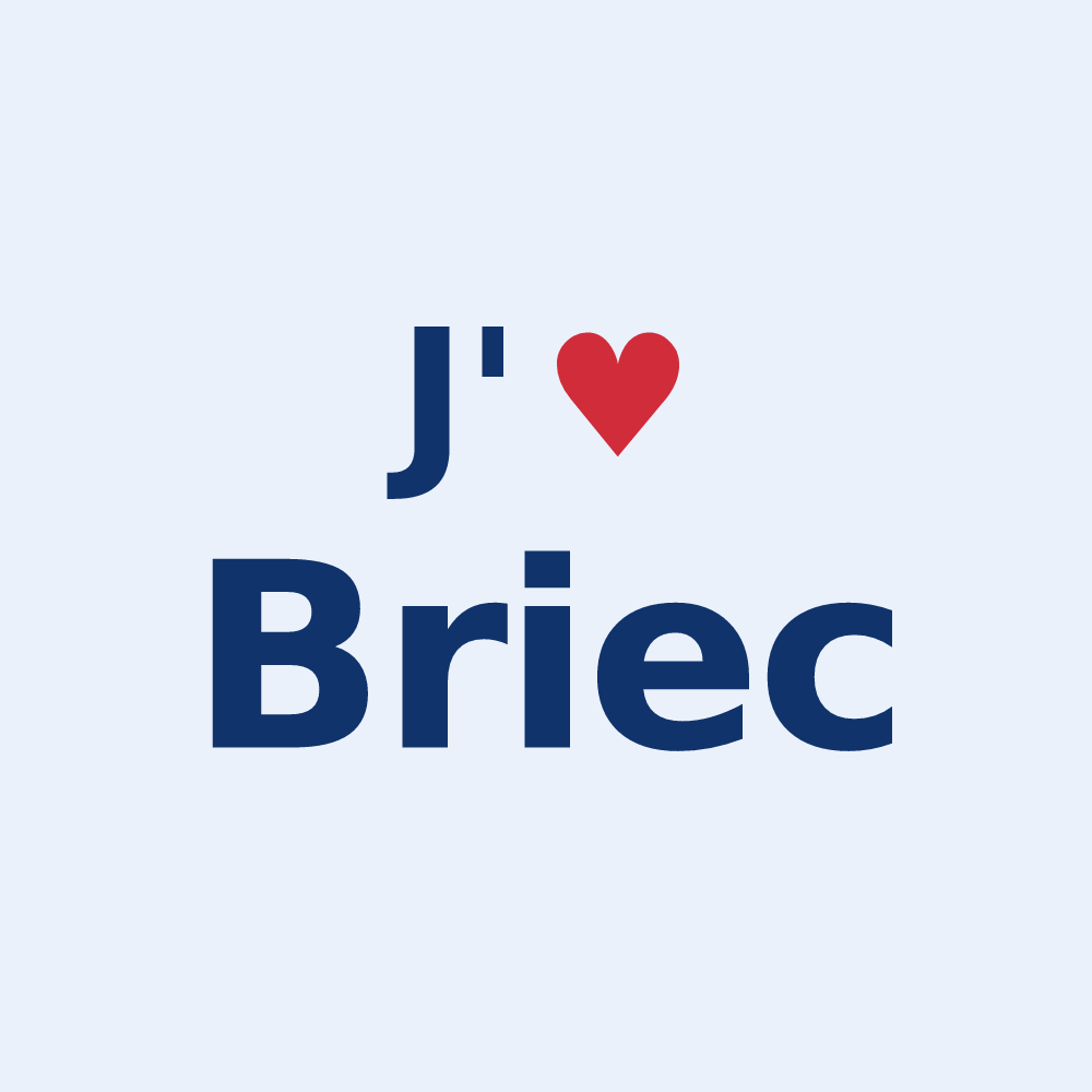 Sticker personnalisé Briec — design J'aime Briec
