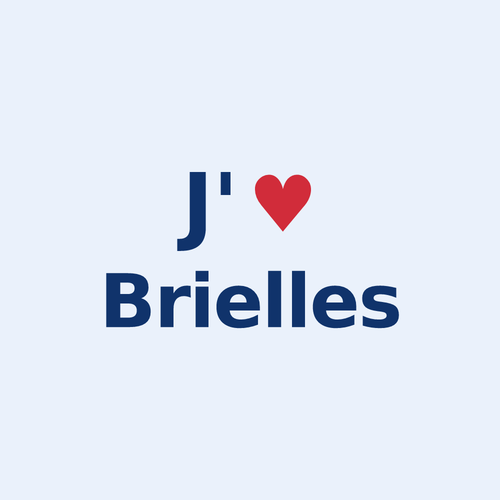 Sticker personnalisé Brielles — design J'aime Brielles