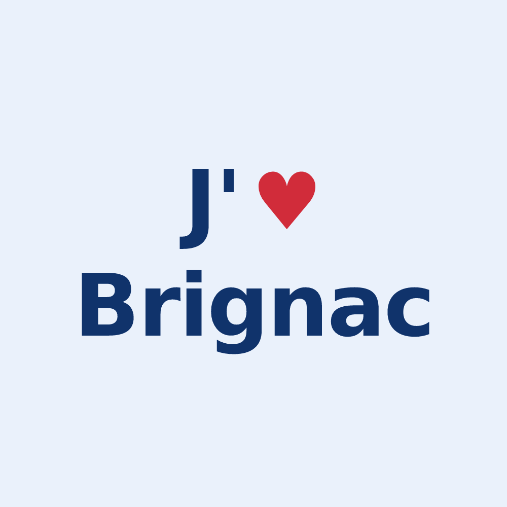 Sticker personnalisé Brignac — design J'aime Brignac