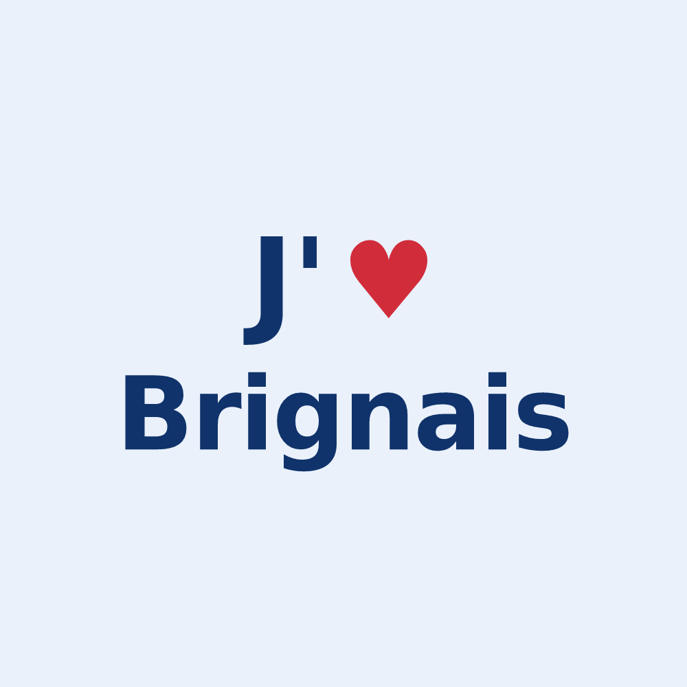 Sticker personnalisé Brignais — design J'aime Brignais