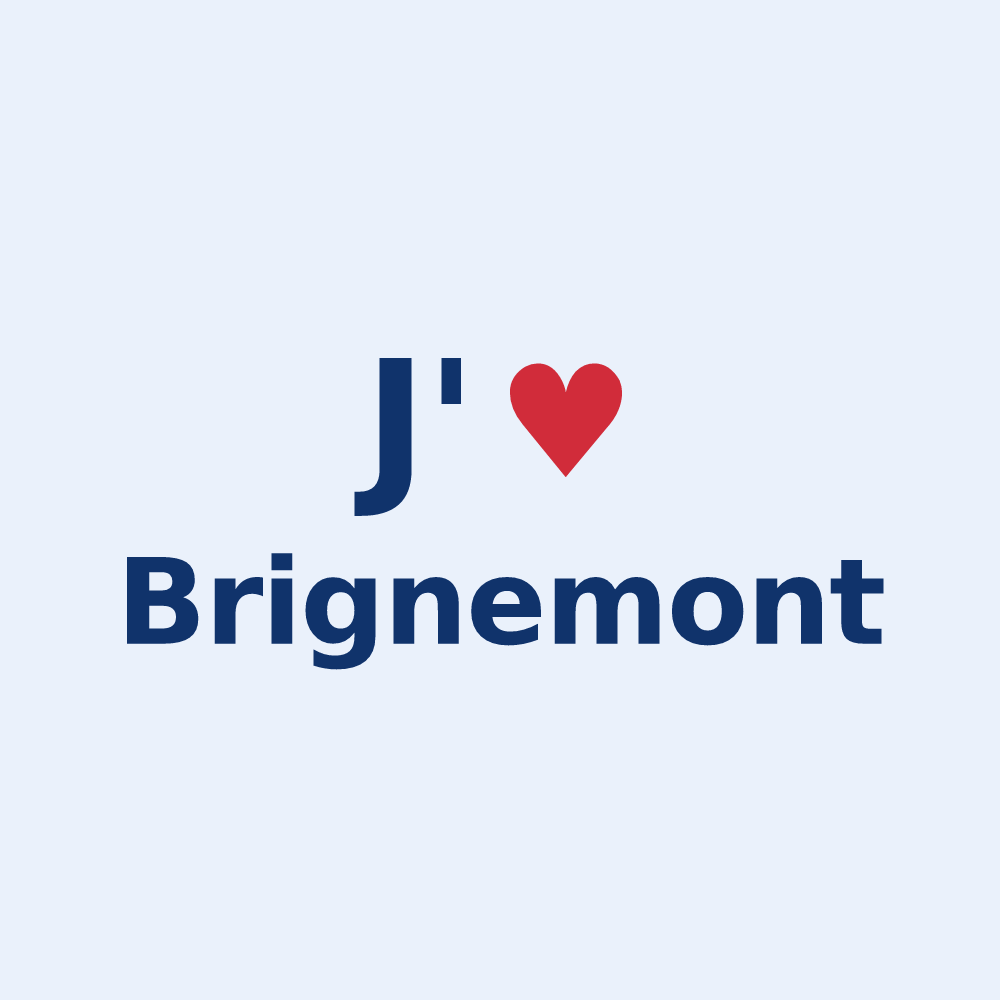 Sticker personnalisé Brignemont — design J'aime Brignemont
