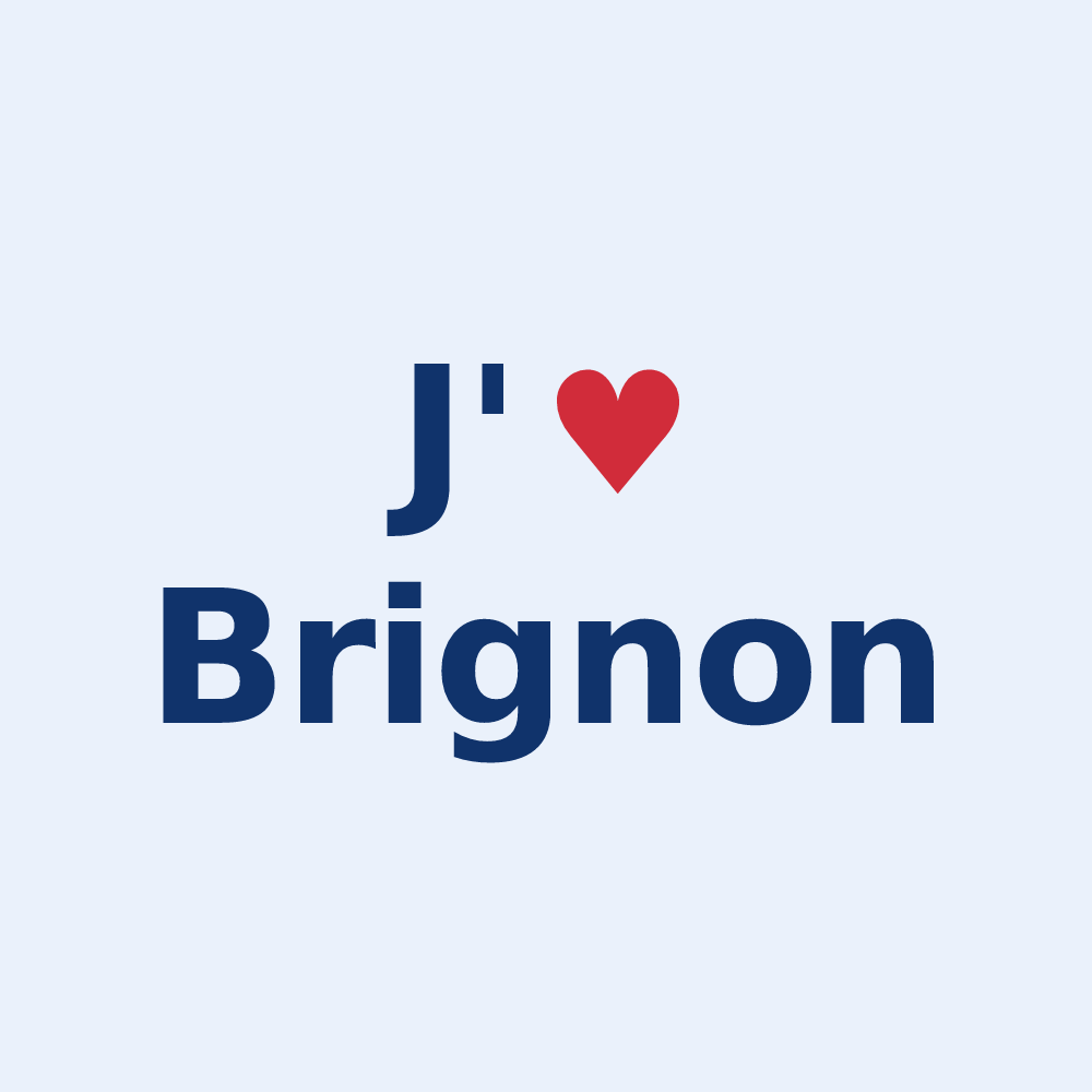 Sticker personnalisé Brignon — design J'aime Brignon