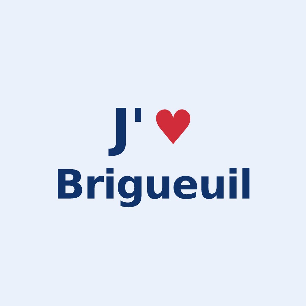 Sticker personnalisé Brigueuil — design J'aime Brigueuil