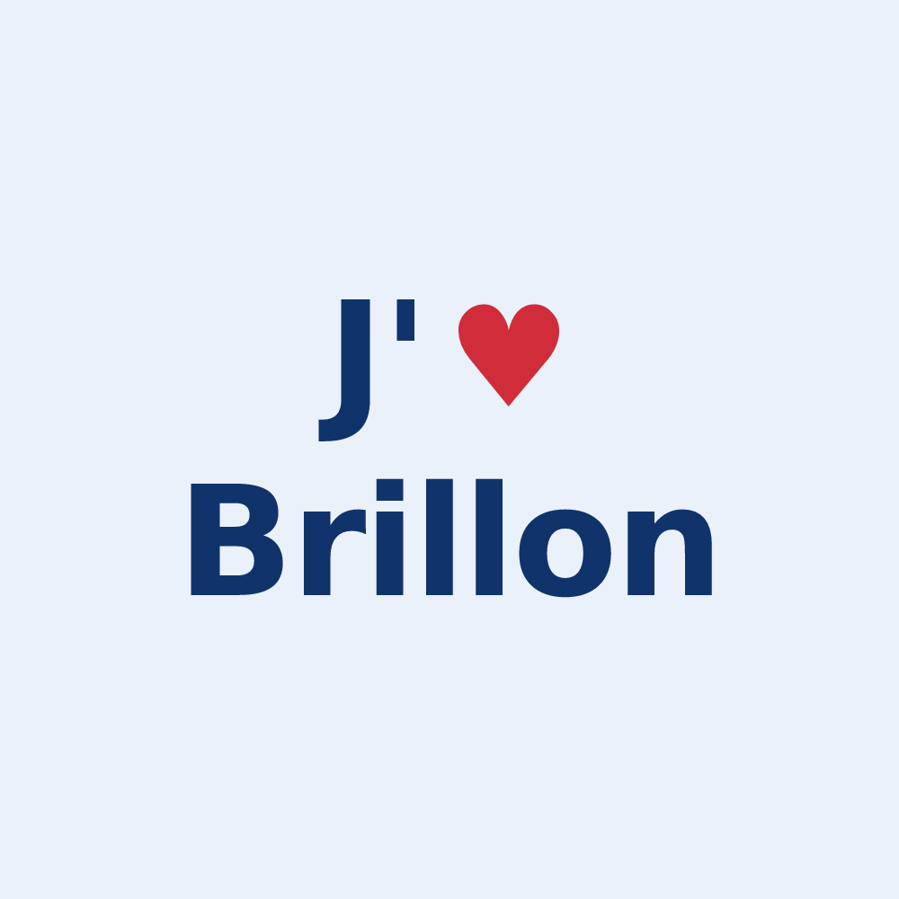 Sticker personnalisé Brillon — design J'aime Brillon