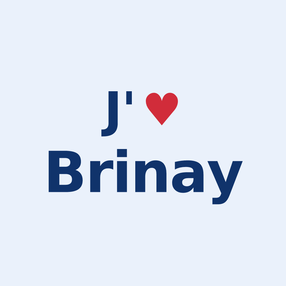 Sticker personnalisé Brinay — design J'aime Brinay