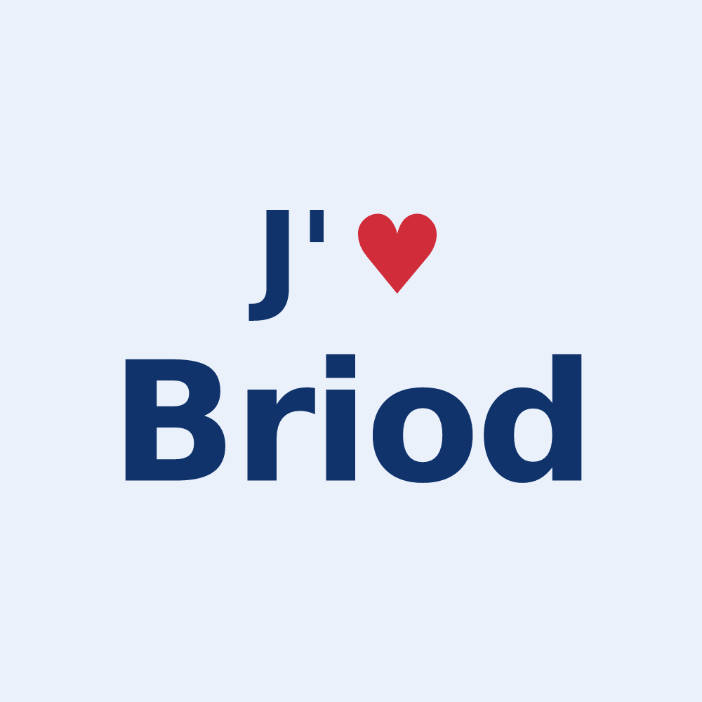 Sticker personnalisé Briod — design J'aime Briod