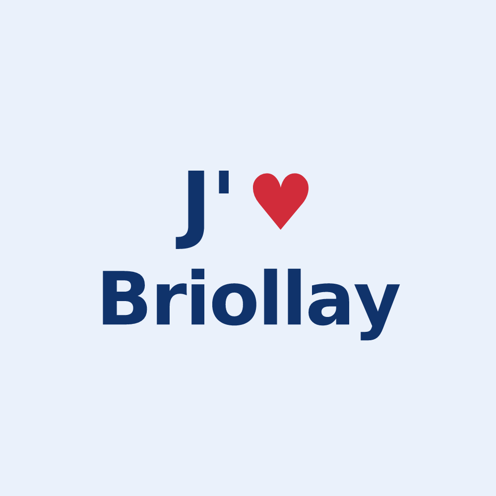 Sticker personnalisé Briollay — design J'aime Briollay