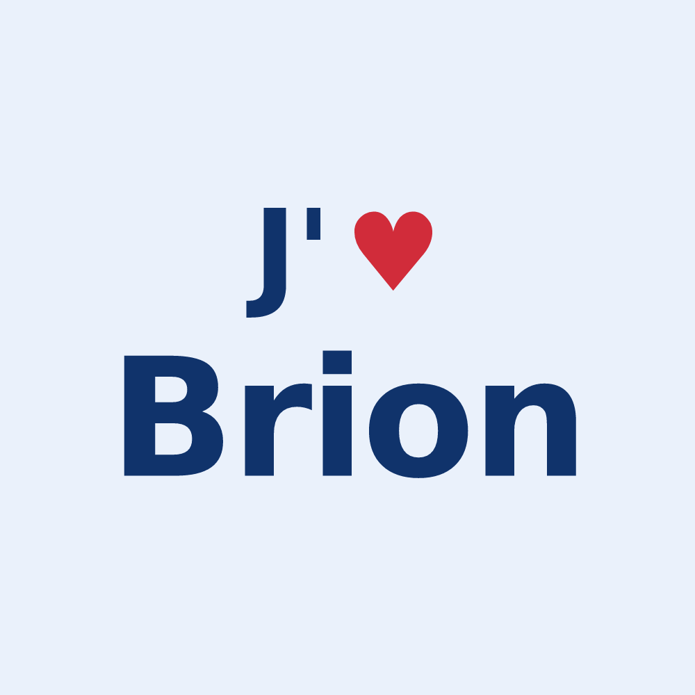 Sticker personnalisé Brion — design J'aime Brion