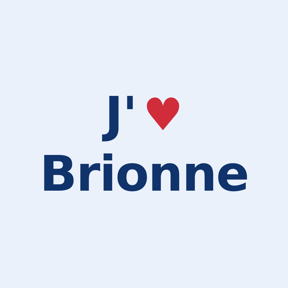 Sticker personnalisé Brionne — design J'aime Brionne