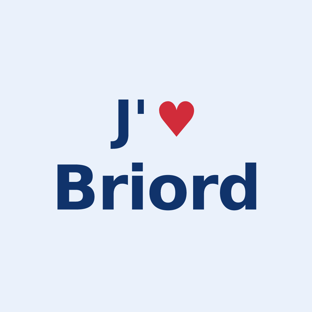 Sticker personnalisé Briord — design J'aime Briord
