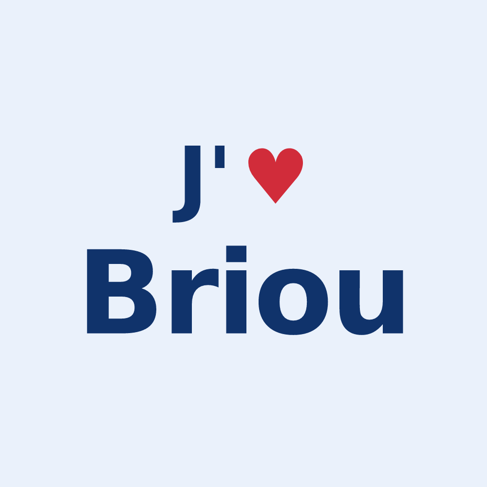 Sticker personnalisé Briou — design J'aime Briou