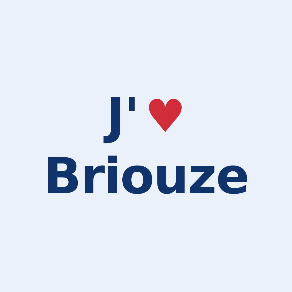 Sticker personnalisé Briouze — design J'aime Briouze