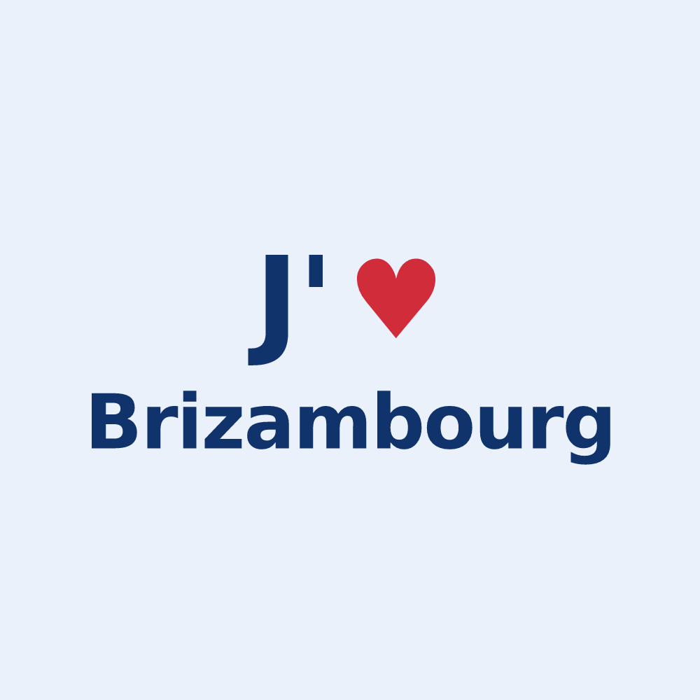 Sticker personnalisé Brizambourg — design J'aime Brizambourg
