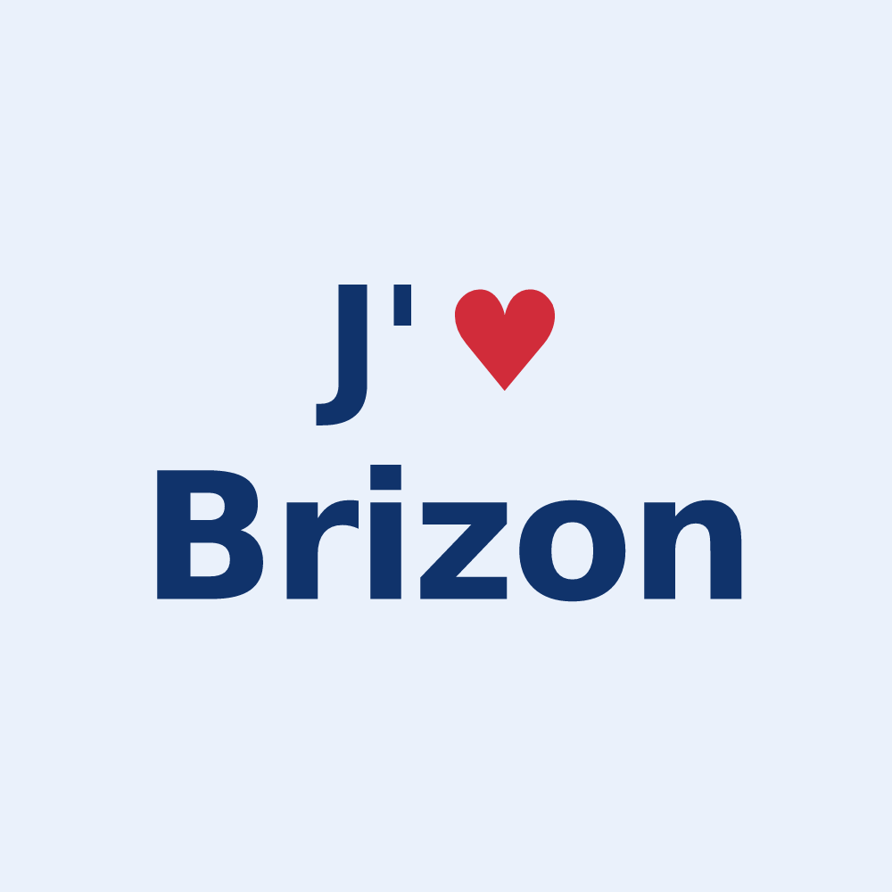 Sticker personnalisé Brizon — design J'aime Brizon