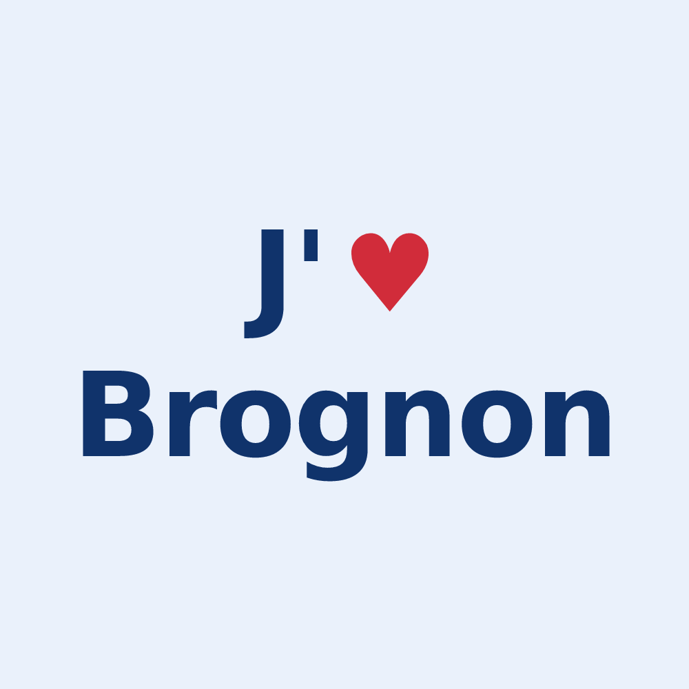 Sticker personnalisé Brognon — design J'aime Brognon