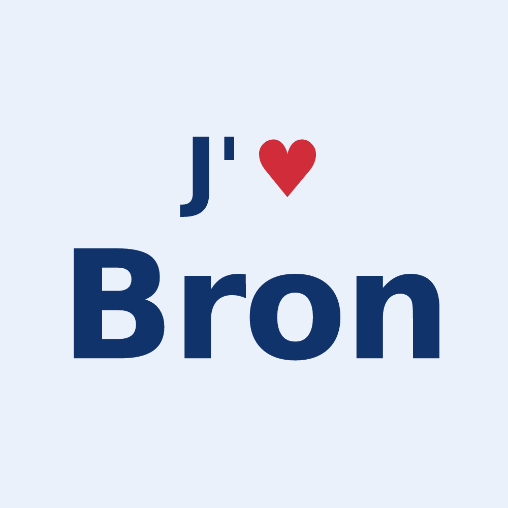 Sticker personnalisé Bron — design J'aime Bron