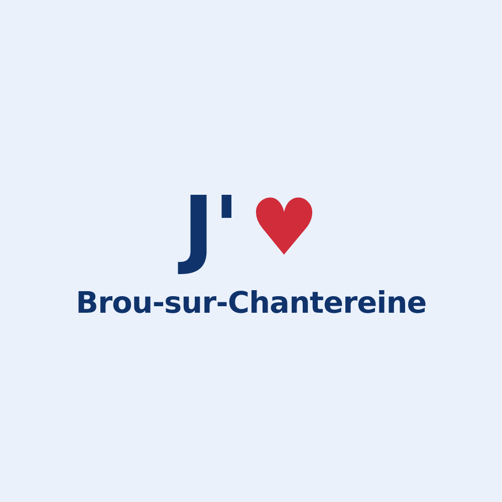 Sticker personnalisé Brou-sur-Chantereine — design J'aime Brou-sur-Chantereine