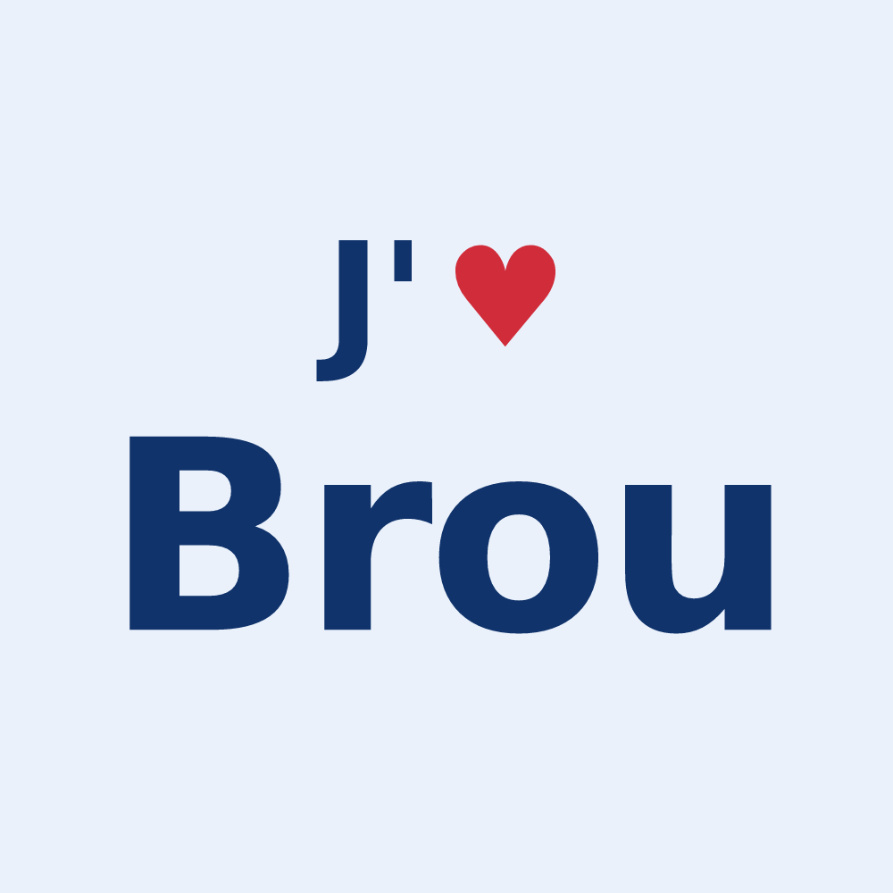 Sticker personnalisé Brou — design J'aime Brou