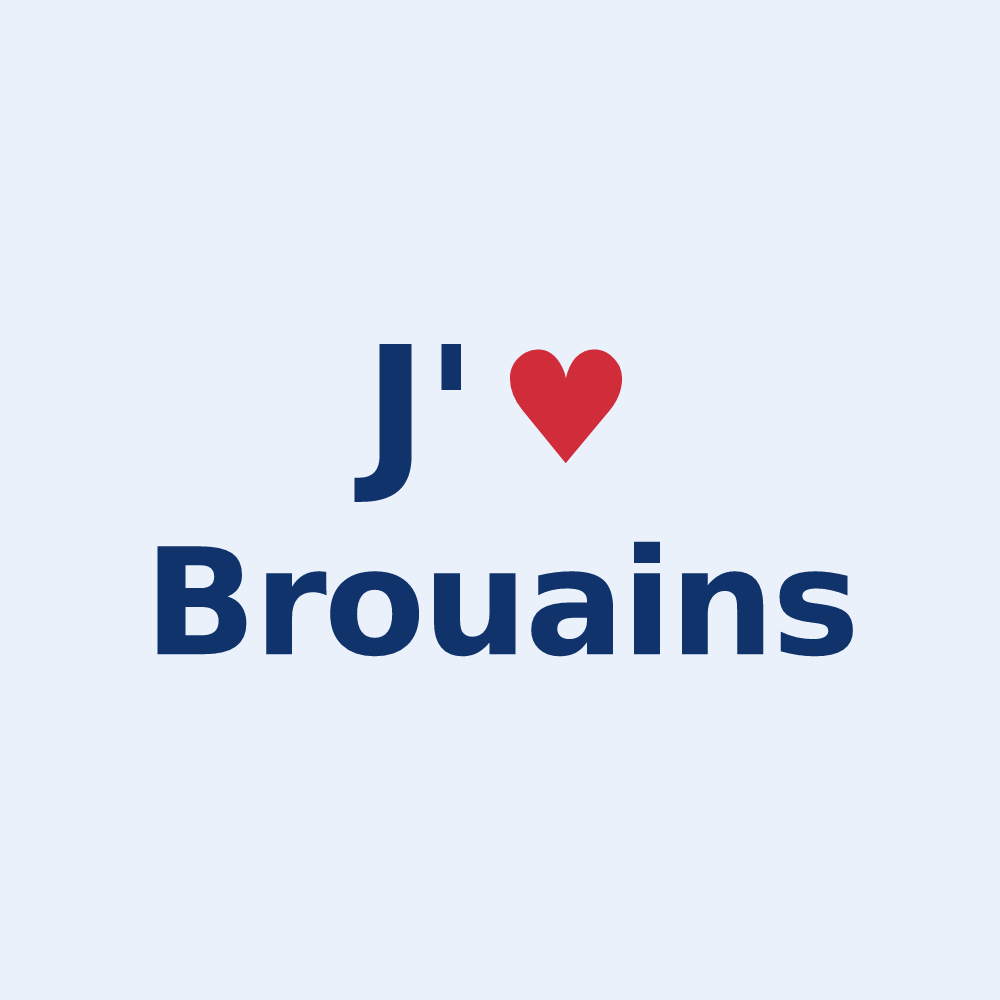 Sticker personnalisé Brouains — design J'aime Brouains