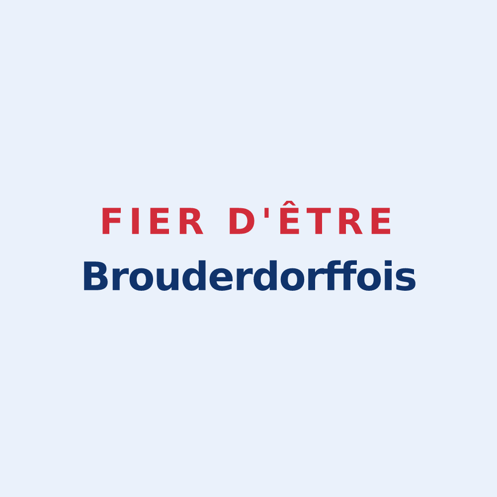 Sticker « Fier d'être Brouderdorffois » — design pour Brouderdorff