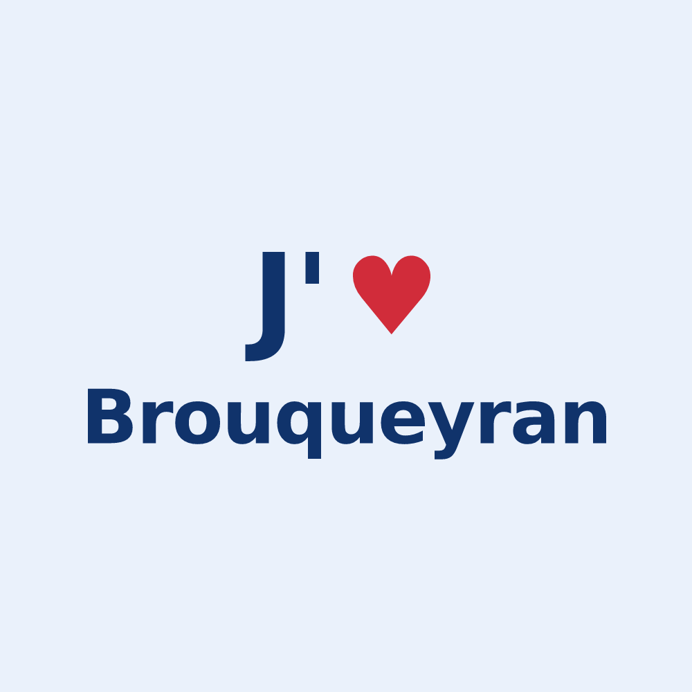 Sticker personnalisé Brouqueyran — design J'aime Brouqueyran